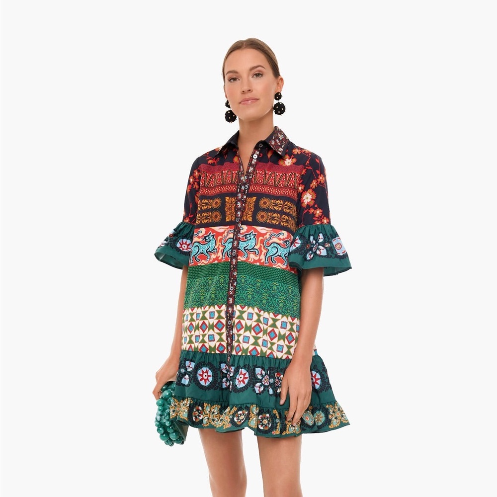 La Double J Patchwork Choux Dress Size S